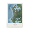 Map of Oxford, Maryland, 12 x 18 inch unframed archival matte print