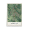 Map of Poolesville, Maryland, 12 x 18 inch unframed archival matte print