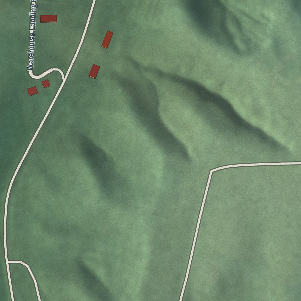 Second close-up of the map of Port Tobacco Village, Maryland print showing more streets and buildings