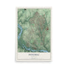 Map of Potomac, Maryland, 12 x 18 inch unframed archival matte print