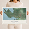 Map of Rock Hall, Maryland, 12 x 18 inch unframed archival matte print