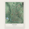 Savage, Maryland map print, the full design