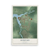 Map of Secretary, Maryland, 12 x 18 inch unframed archival matte print