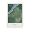 Map of Sharptown, Maryland, 12 x 18 inch unframed archival matte print