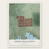 Upper Fells Point, Baltimore, Maryland map print, the full design