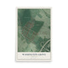 Map of Washington Grove, Maryland, 12 x 18 inch unframed archival matte print