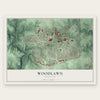 Woodlawn, Maryland map print, the full design
