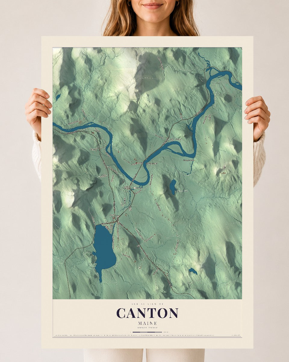 Canton, Maine map print - 24 x 36 archival matte print