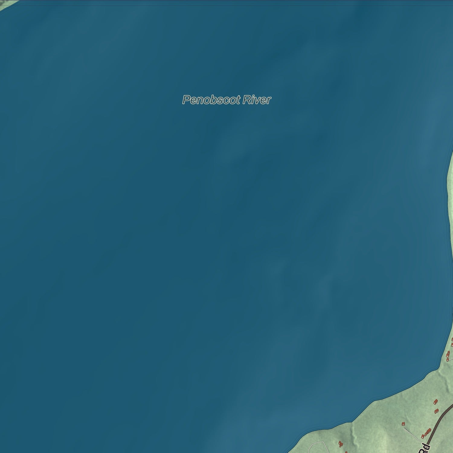 Terrain and local geography detail from the Castine, Maine map