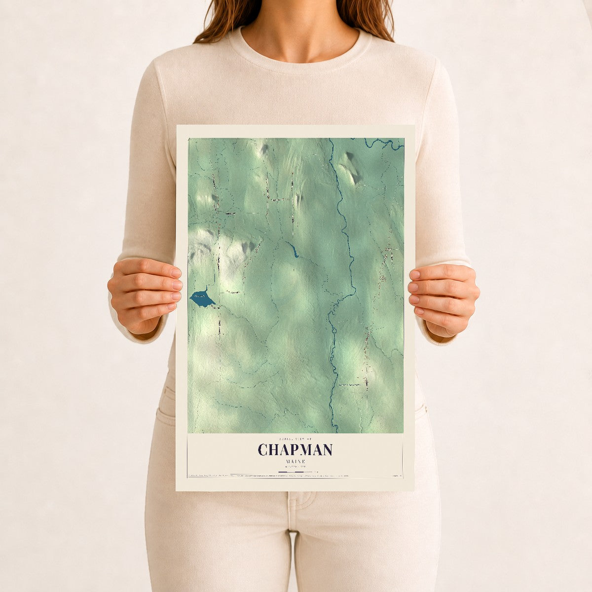 Chapman, Maine map print - 12 x 18 archival matte print