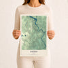 Map of Dayton, Maine, 12 x 18 inch unframed archival matte print