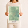 Map of Dunstan, Maine, 12 x 18 inch unframed archival matte print