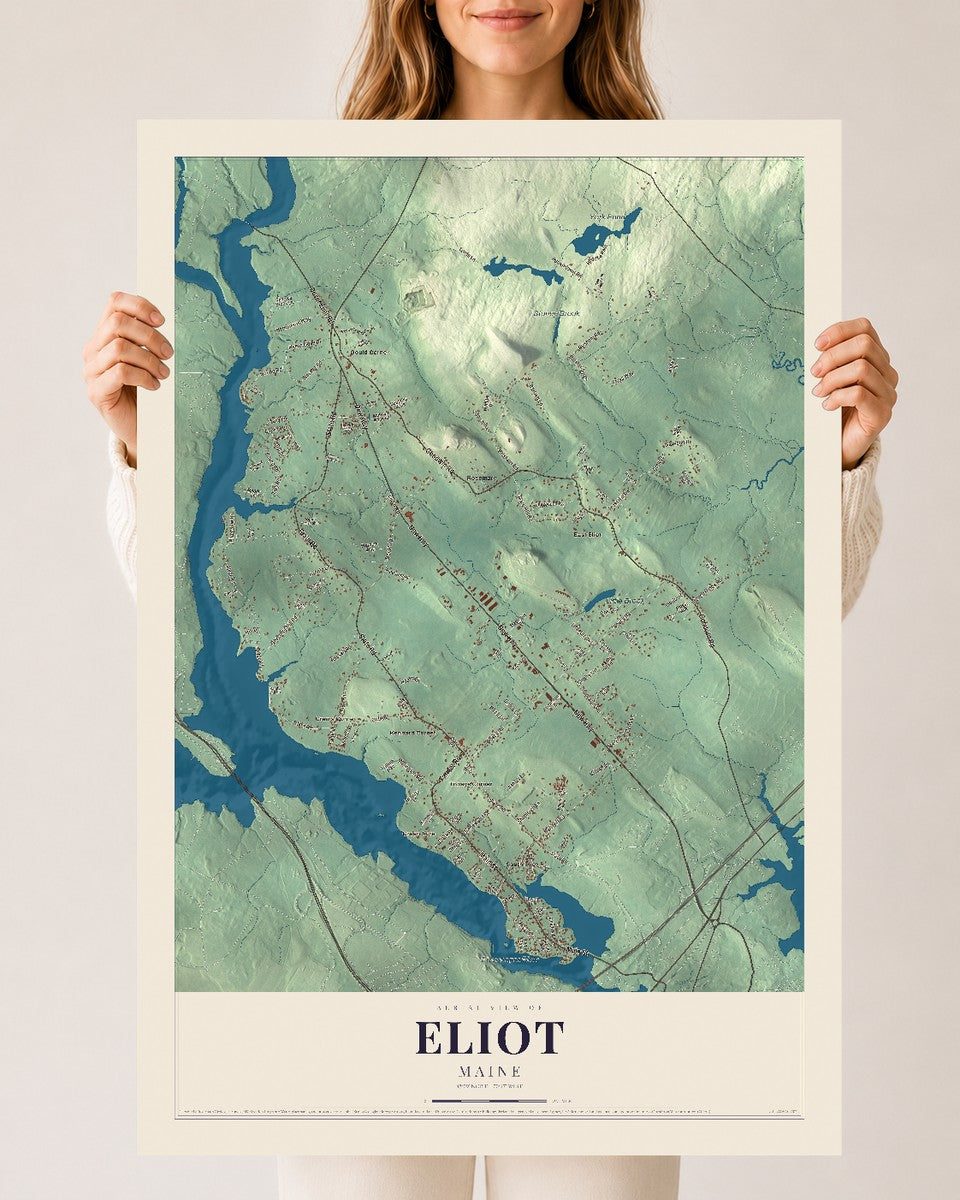 Eliot, Maine map print - 24 x 36 archival matte print