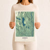 Map of Embden, Maine, 12 x 18 inch unframed archival matte print