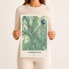 Map of Farmington, Maine, 12 x 18 inch unframed archival matte print
