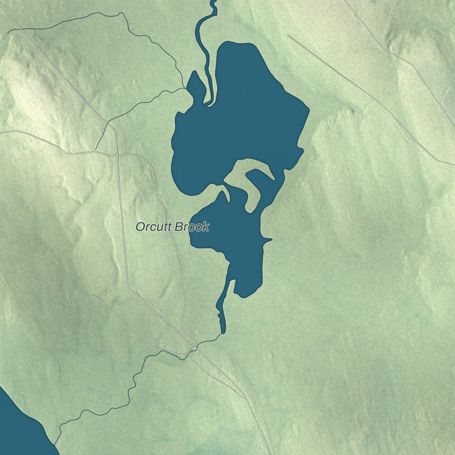 Terrain and local geography detail from the Glenwood, Maine map