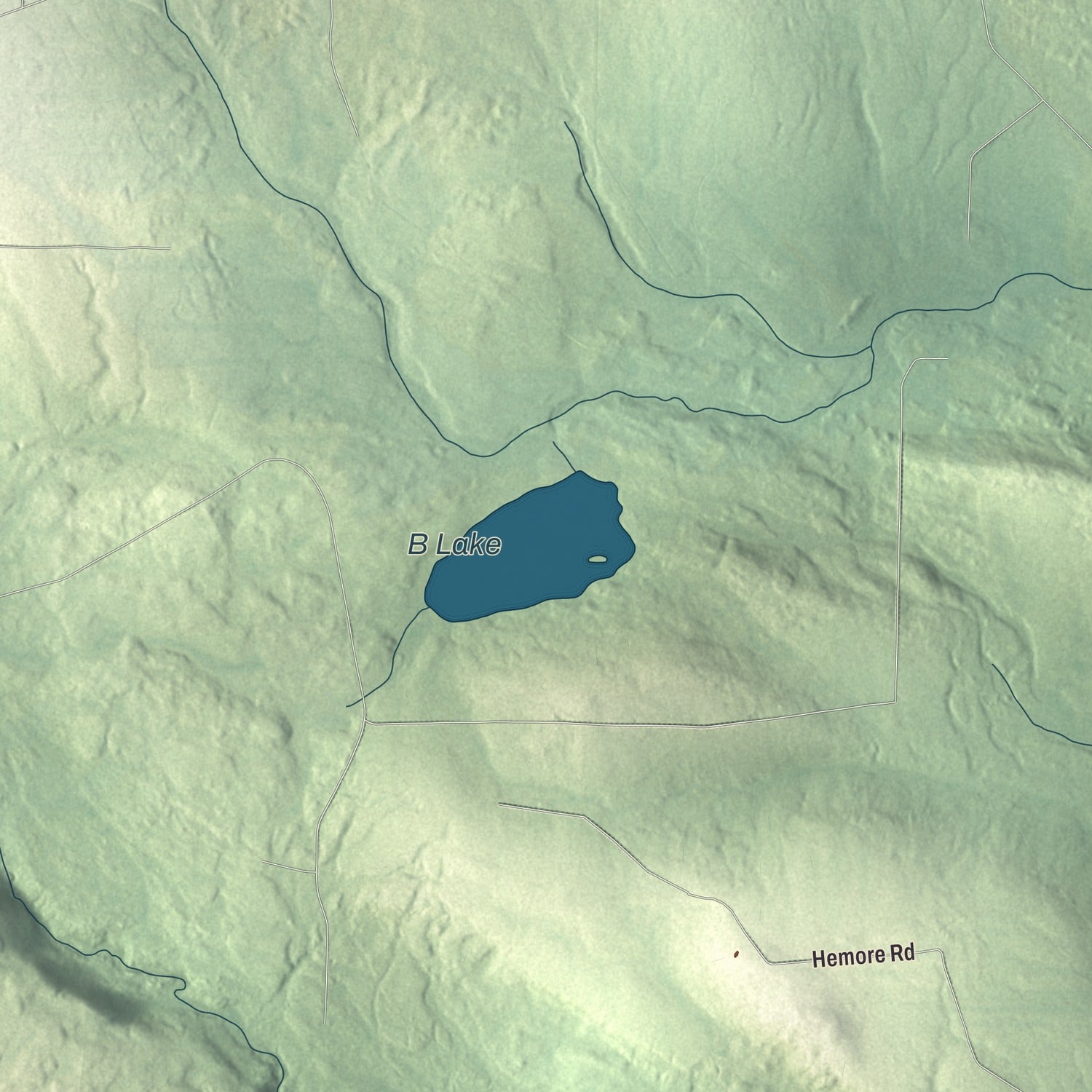 Terrain and local geography detail from the Hammond, Maine map