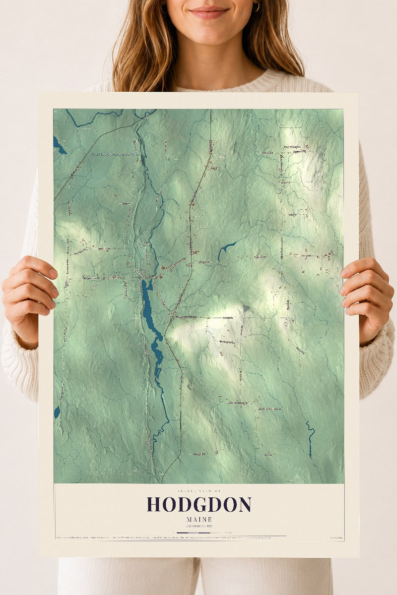 Hodgdon, Maine map print - 18 x 24 archival matte print
