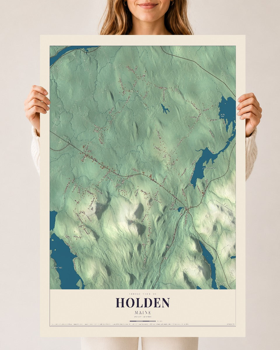 Holden, Maine map print - 24 x 36 archival matte print