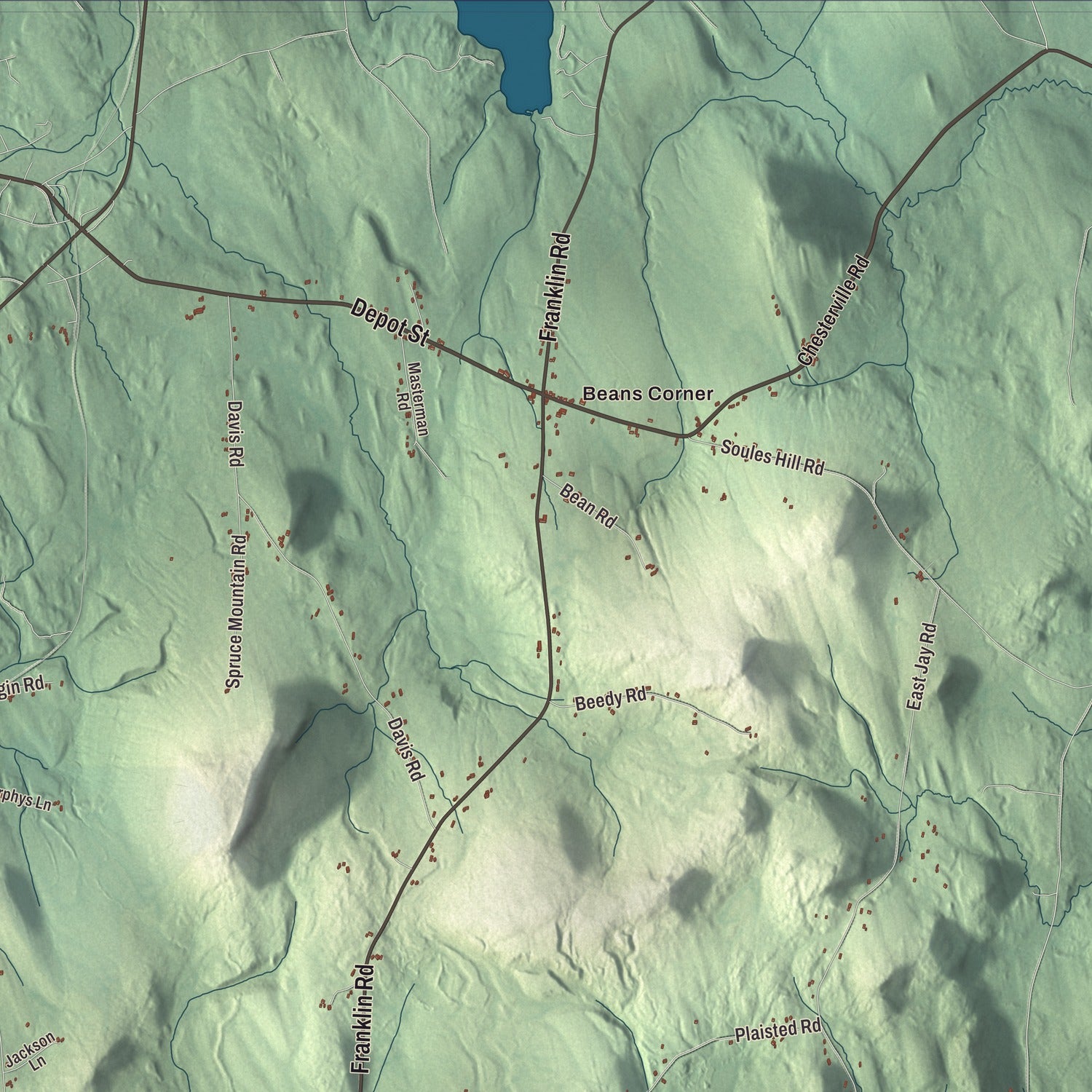 Street and neighborhood detail from the Jay, Maine map