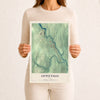 Map of Little Falls, Maine, 12 x 18 inch unframed archival matte print