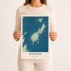 Map of Long Island, Maine, 12 x 18 inch unframed archival matte print