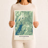 Map of Manchester, Maine, 12 x 18 inch unframed archival matte print