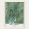 Mast Landing, Maine map print, the full design