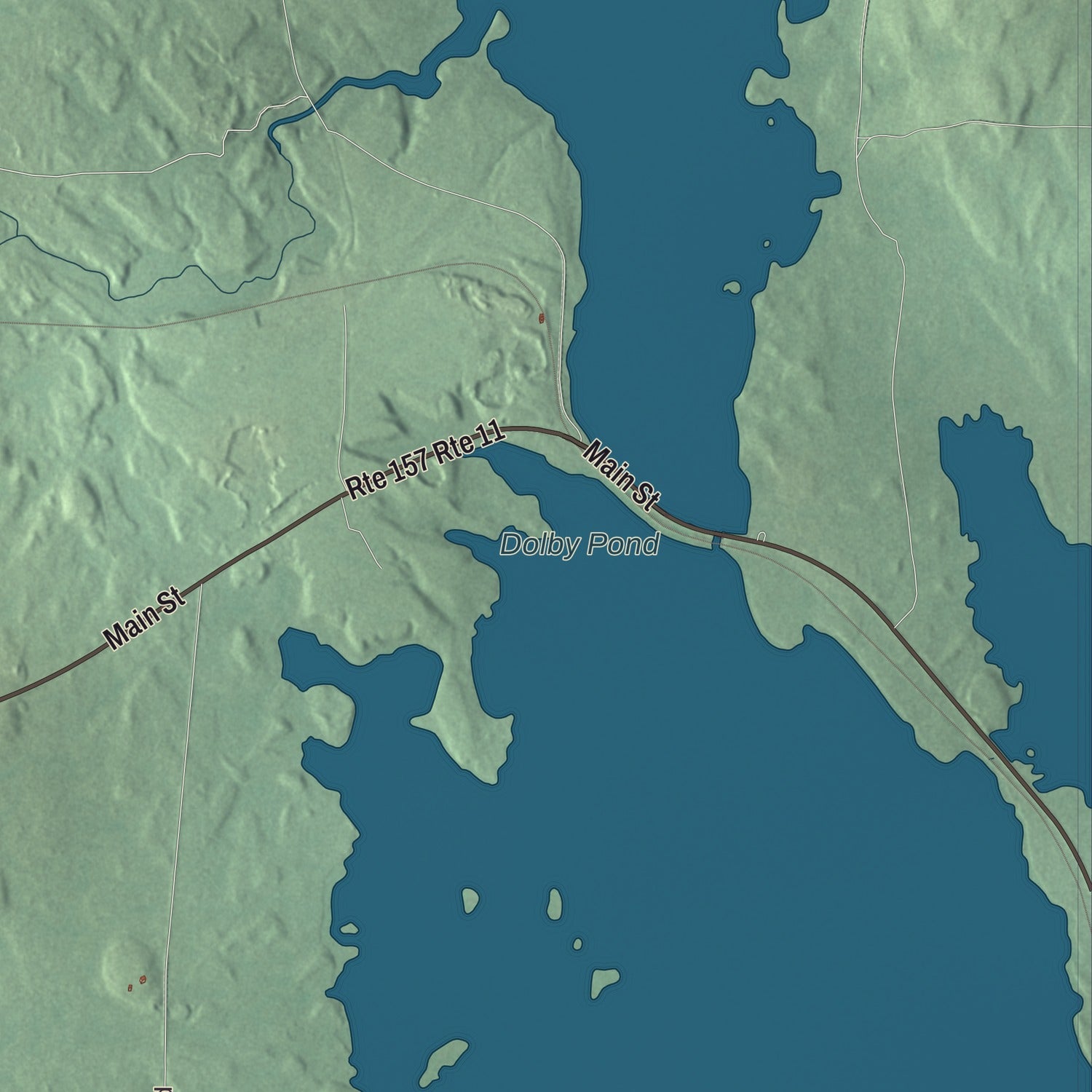 Terrain and local geography detail from the Millinocket, Maine map