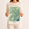 Map of Monroe, Maine, 12 x 18 inch unframed archival matte print
