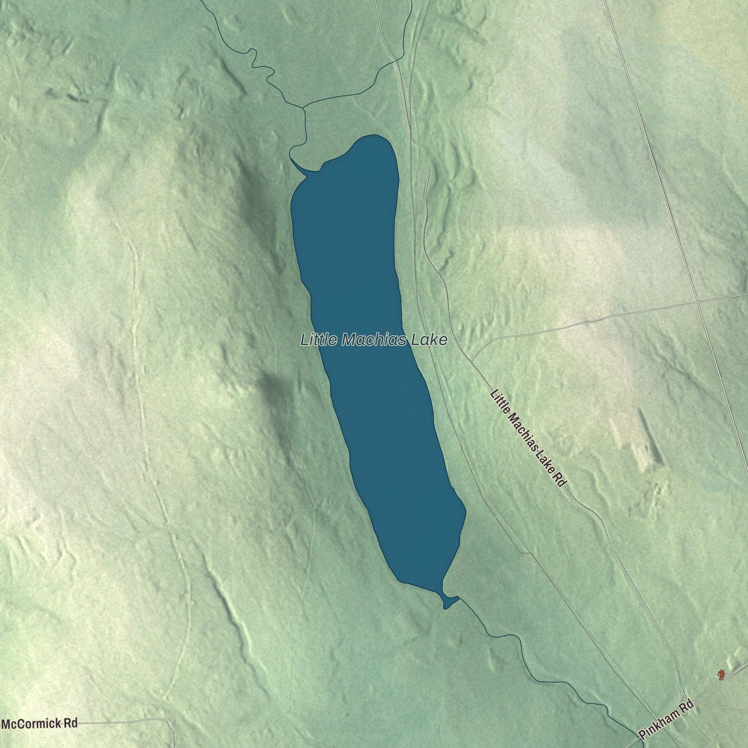 Terrain and local geography detail from the Nashville, Maine map
