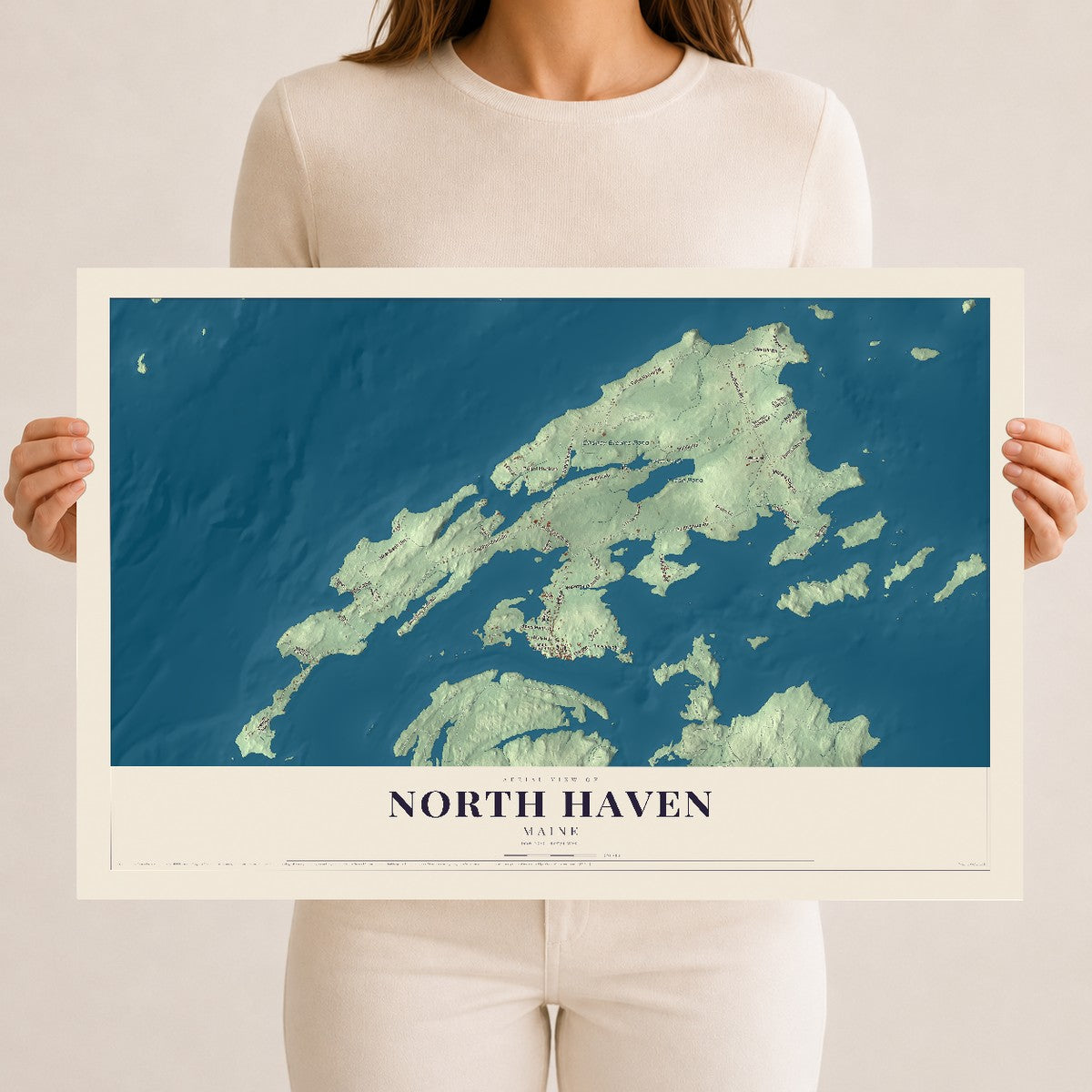 North Haven, Maine map print - 12 x 18 archival matte print