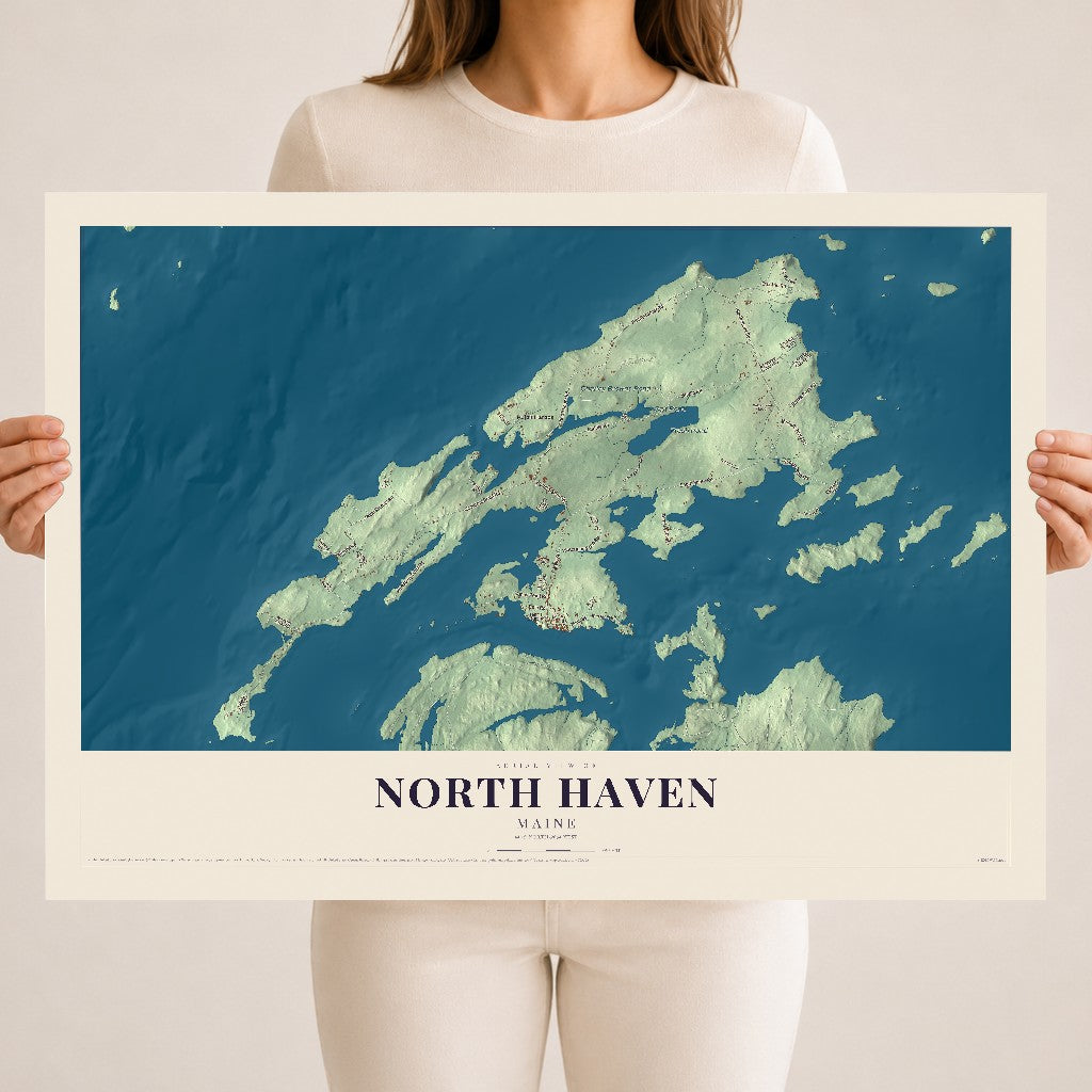 North Haven, Maine map print - 18 x 24 archival matte print