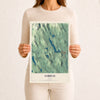 Map of Norway, Maine, 12 x 18 inch unframed archival matte print