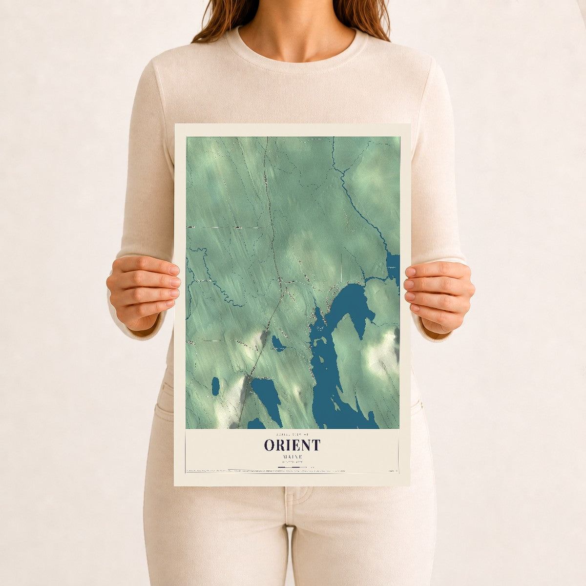 Orient, Maine map print - 12 x 18 archival matte print