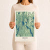 Map of Orland, Maine, 12 x 18 inch unframed archival matte print