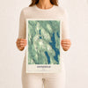 Map of Otisfield, Maine, 12 x 18 inch unframed archival matte print