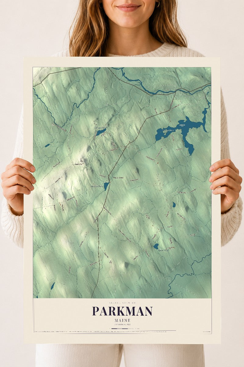 Parkman, Maine map print - 18 x 24 archival matte print