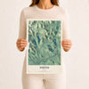 Map of Porter, Maine, 12 x 18 inch unframed archival matte print