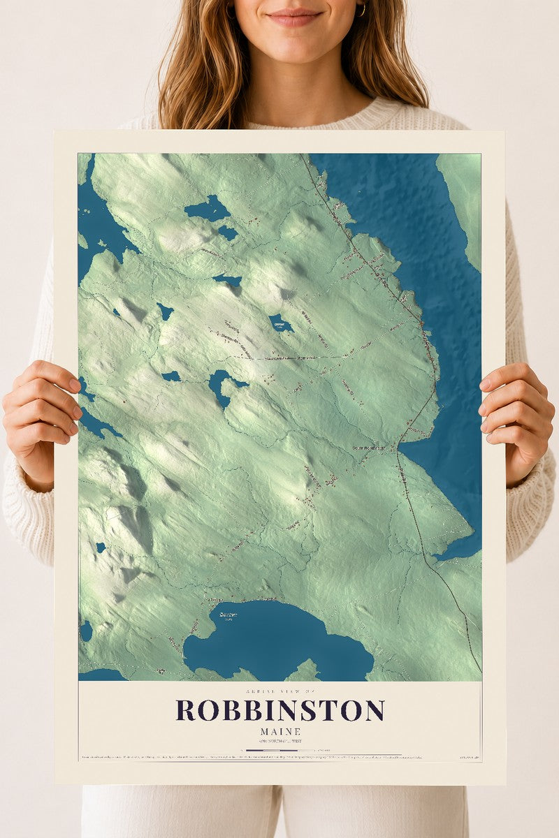 Robbinston, Maine map print - 18 x 24 archival matte print