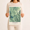 Map of Sandy River, Maine, 12 x 18 inch unframed archival matte print