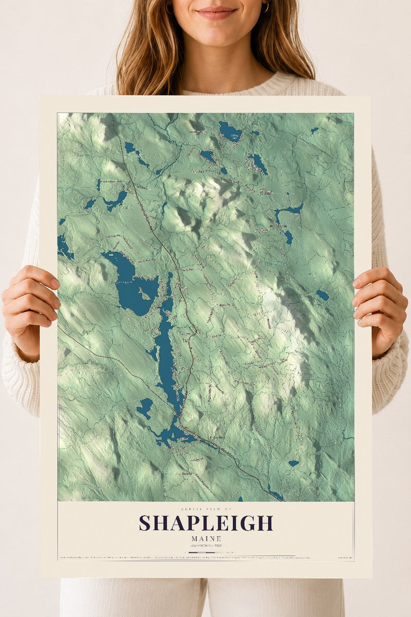 Shapleigh, Maine map print - 18 x 24 archival matte print