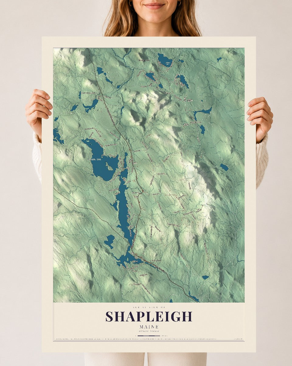 Shapleigh, Maine map print - 24 x 36 archival matte print