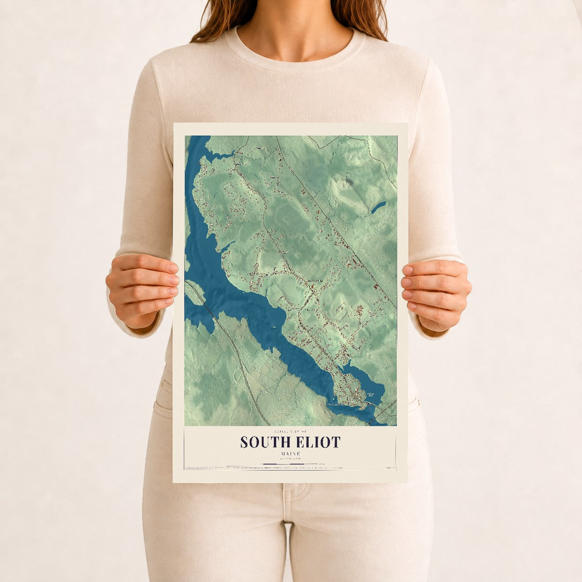 South Eliot, Maine map print - 12 x 18 archival matte print