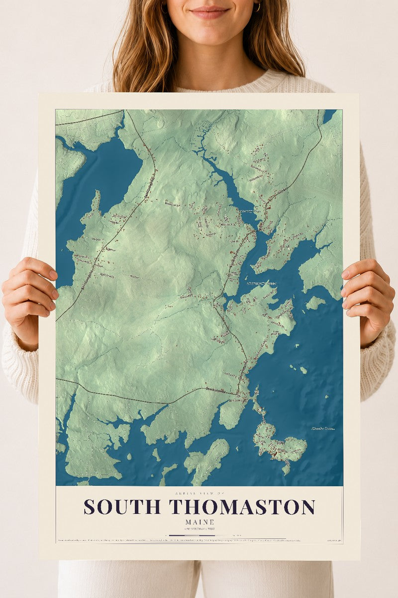 South Thomaston, Maine map print - 18 x 24 archival matte print