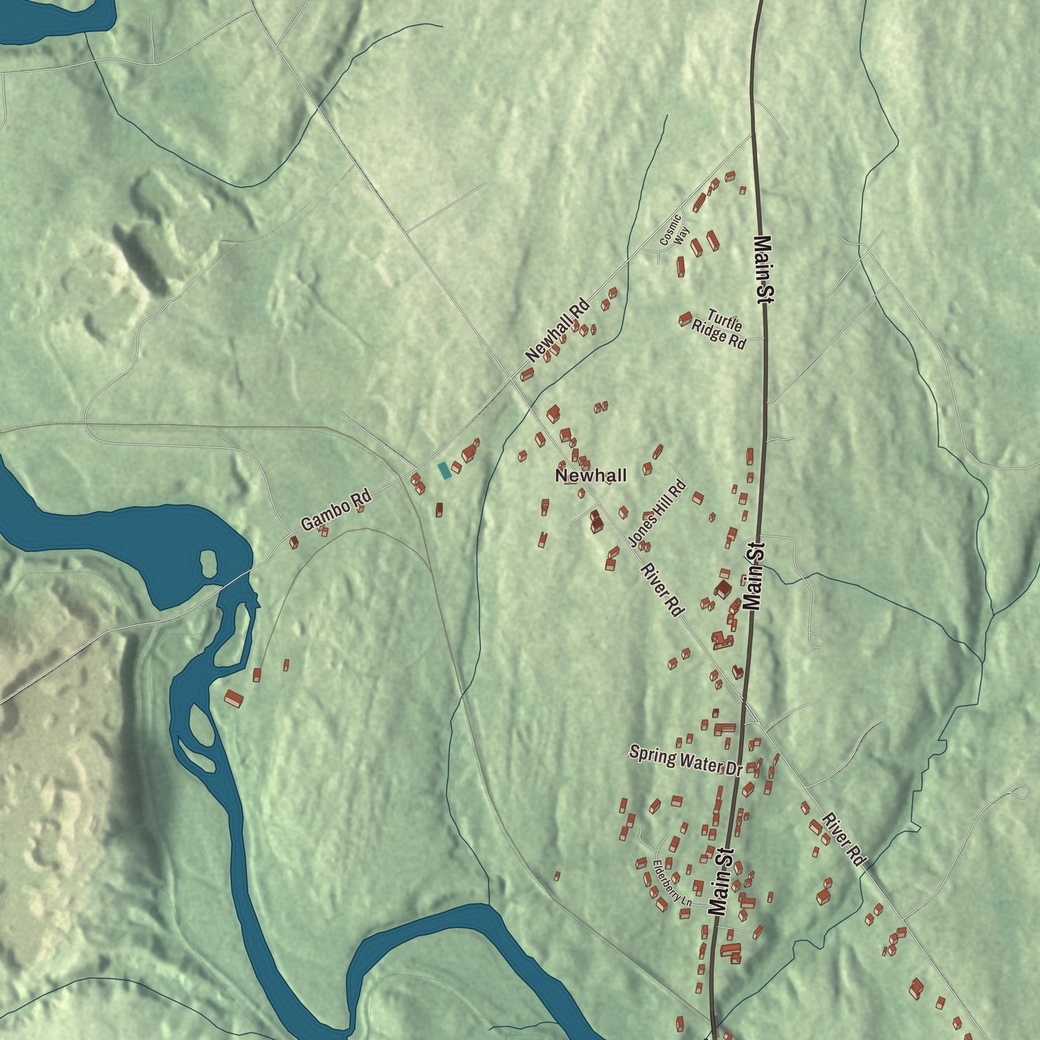 Street and neighborhood detail from the South Windham, Maine map