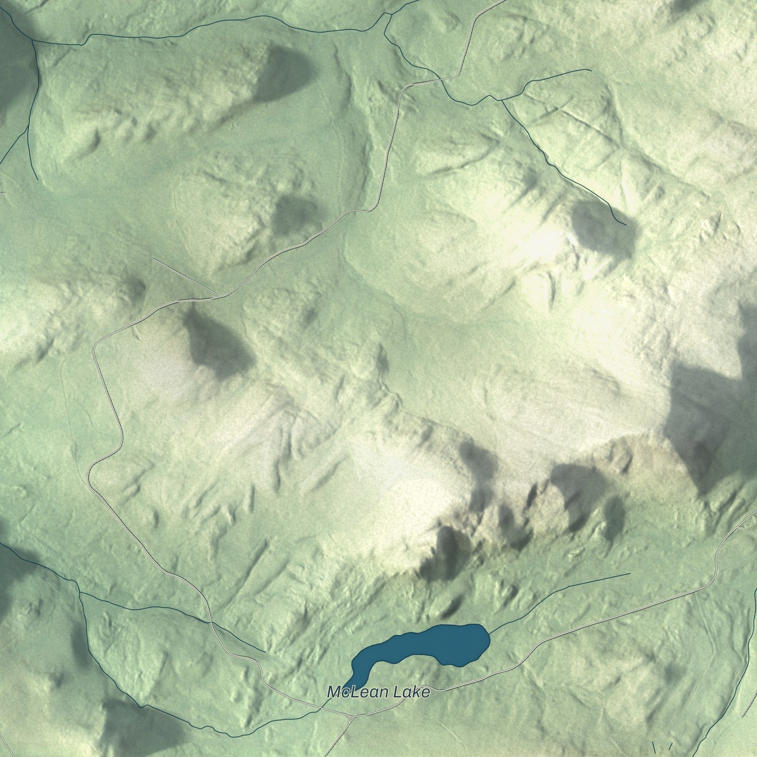 Terrain and local geography detail from the St. Francis, Maine map