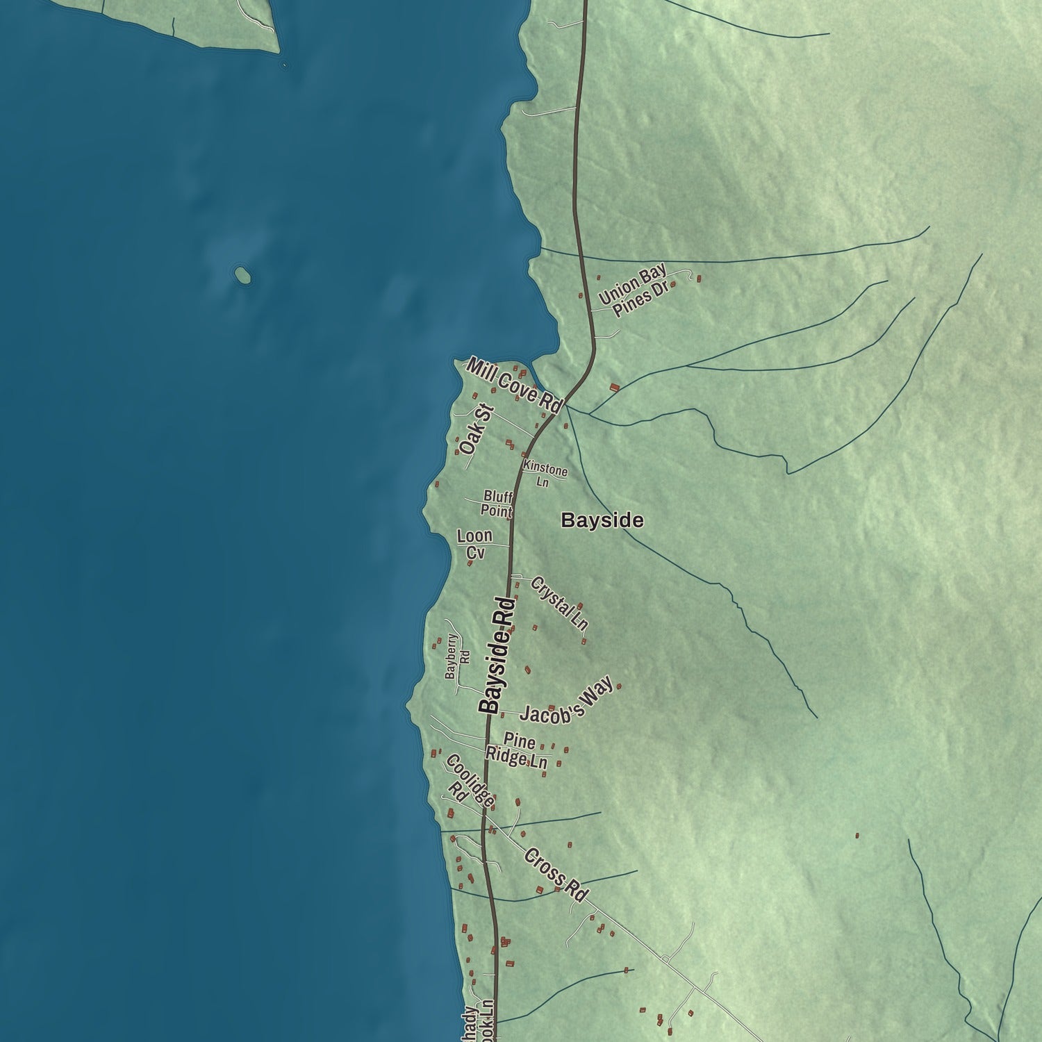 Street and neighborhood detail from the Trenton, Maine map