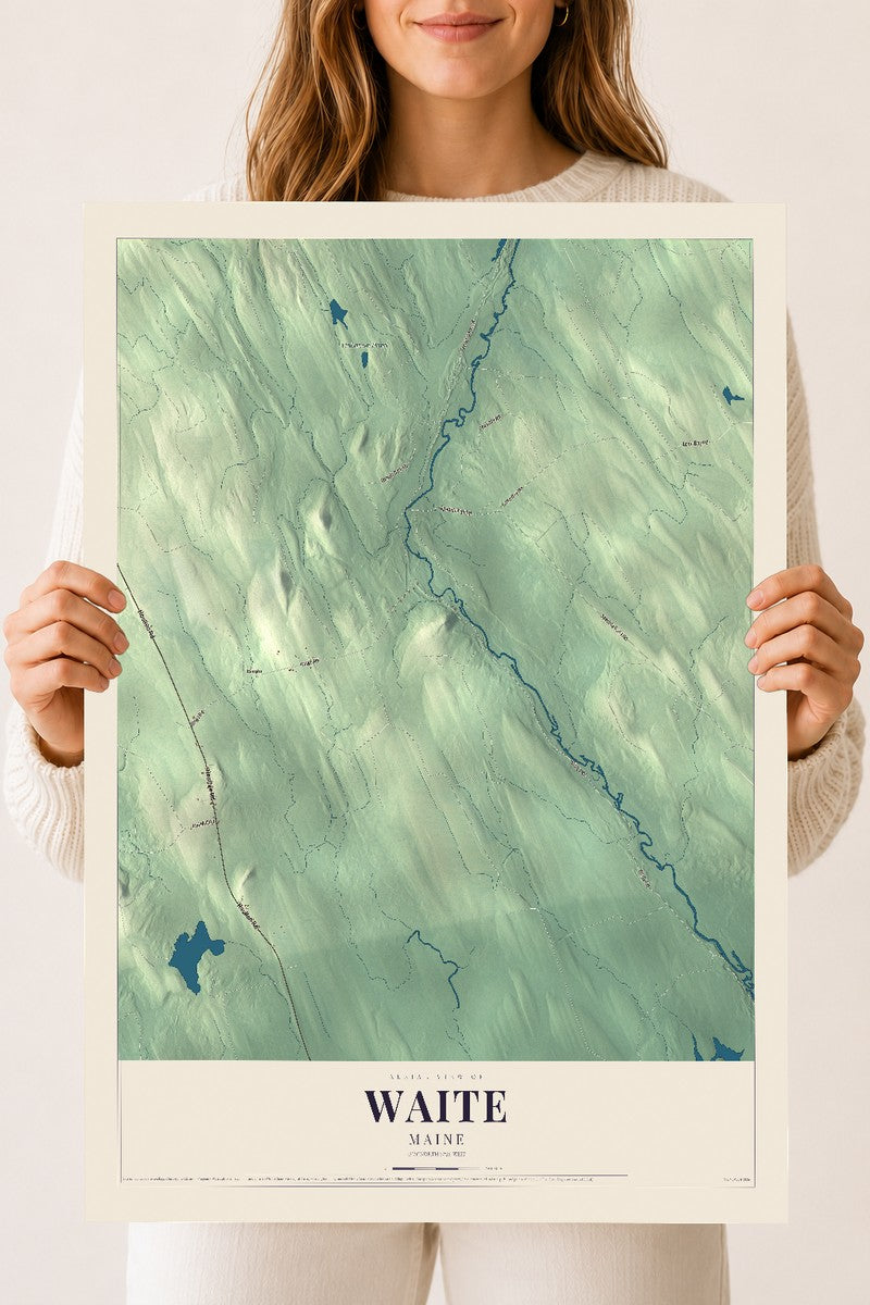 Waite, Maine map print - 18 x 24 archival matte print