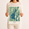 Map of Wayne, Maine, 12 x 18 inch unframed archival matte print